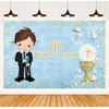 First Communion Backdrop Boy Girl Shower Party Decoration God Bless