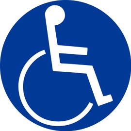 carstyling XXL Aufkleber Behindertensymbol Dimension 60 x 60 mm