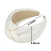 YISSION Knotted Headband Wide Headbands for Women Non Slip White