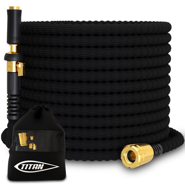 TITAN Flexible Garden Hose 30FT – Ultra Lightweight, Heavy Duty