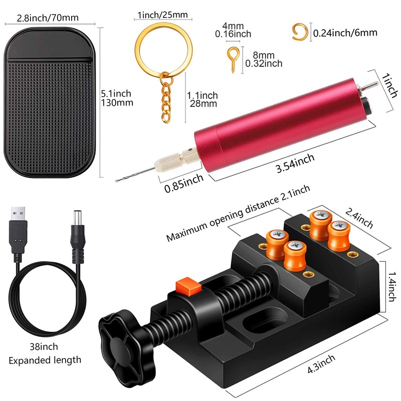 Electric Resin Drill Set,Pin Vise for Molds Jewelry Casting, YASPIT