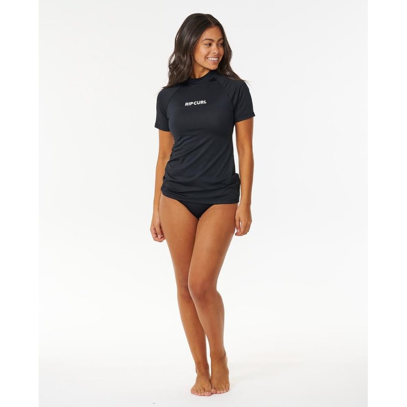 RIP CURL Womens Classic Surf Short Sleeve Rash Vest Top