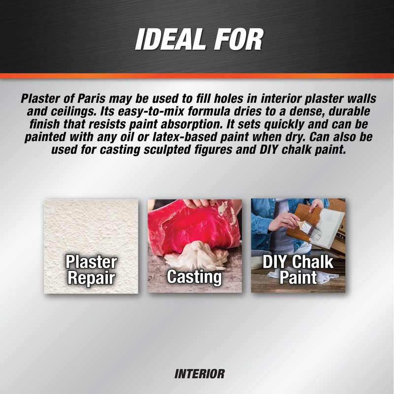 DAP Plaster of Paris (Dry Mix), White, 25 Lb Bag