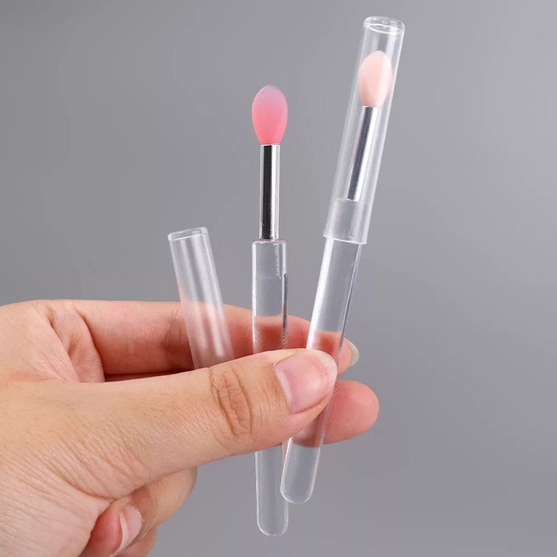 GAB Belleza Brocha Silicón Con Tapa Maquillaje Glitter Portátil (3