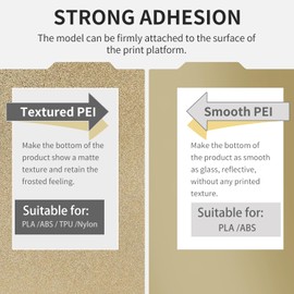 Upgraded 355x355 Voron 2.4 Build Plate 100% Imported Thicker PEI Sheet 350x350 Smooth & Textured Flexible Spring Steel Bed Heated Platform for Voron 2.4 350 3D Printer.