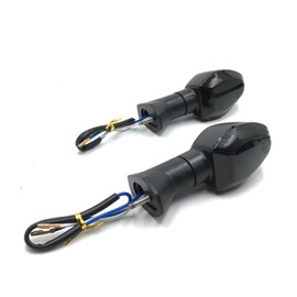 SPNUVR 2Pcs Motorcycle Turn Signals Indicator Light For SUZUKI DRZ 400S GSX-S 750Z GSX 1250FA SV 650X DL650 V-Strom 650 Adventure Motorcycle Winker Indicator (Smoke)