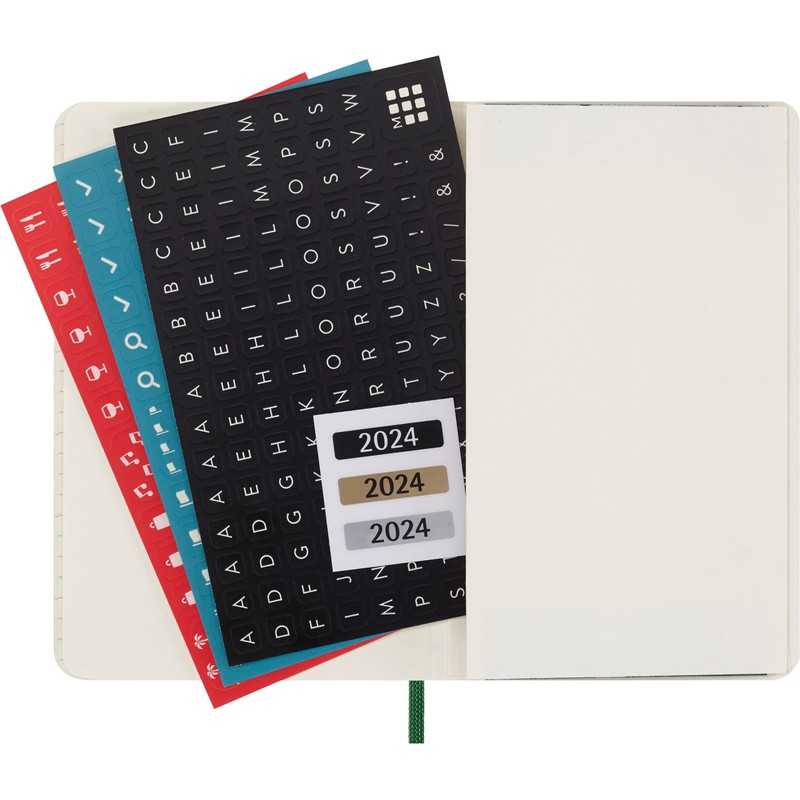 Moleskine Weekly Agenda with Space for Notes 12 Months 2024,