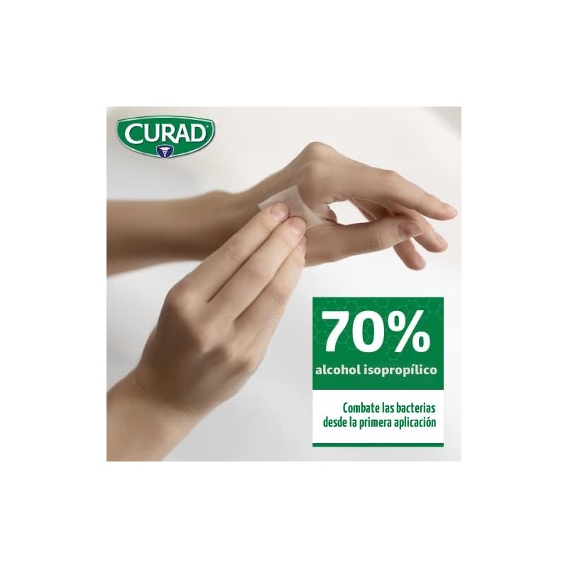 Almohadillas de preparación de alcohol Curad, 70% de alcohol, 1000