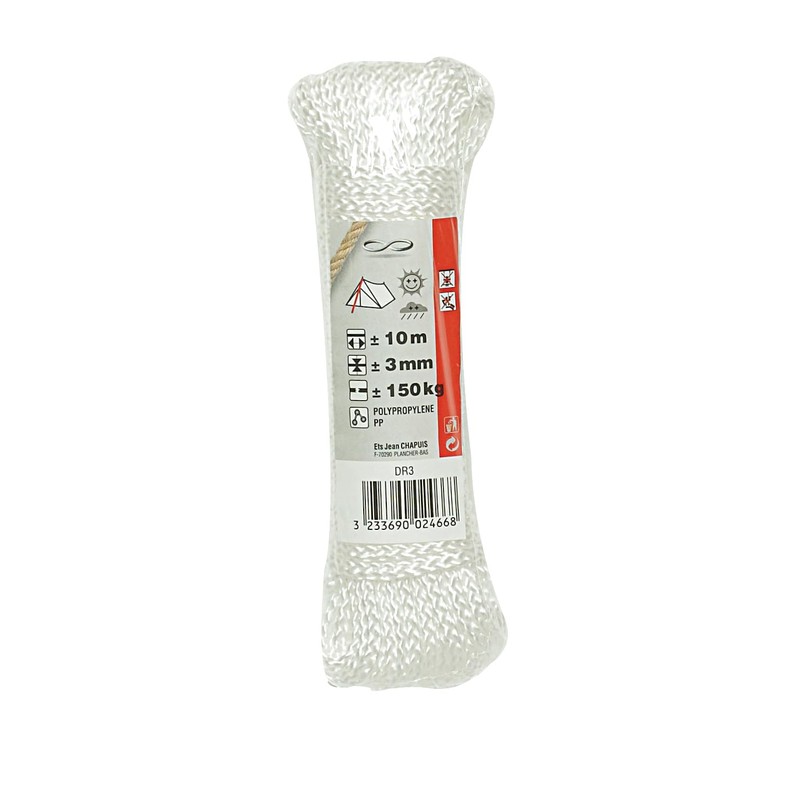 Chapuis GB Polypropylene Braided Cord Maximum Load - Resistance à
