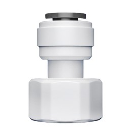 Clydewy Fridge Water Connector 1/2" Bsp X 3/8" Push Fit Tap Adapter Filter Fitting Quick Connector Thread Replacement Water Tap Adapter for Water Filter Systems with 3/8" Water Pipe