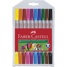 Faber-Castell 151110 - Doppelfasermaler, 10er Etui
