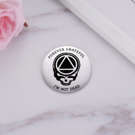 Ukodnus Forever Grateful I'm Not Dead Recovery Coin, Alcoholics Anonymous Token, Sober Birthday Gift for Him and Her, Unique 12 Step Gifts, AA Sobriety for Men and Women, small, Stainless Steel, not known
