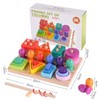 Hoiloie Montessori Toy from 1 Year, Wooden Toy & Stacking