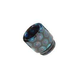 Armerah Honeycomb 810 Drip Tip eCig Mouthpiece Short/Wide Epoxy Resin Single Blue-Black