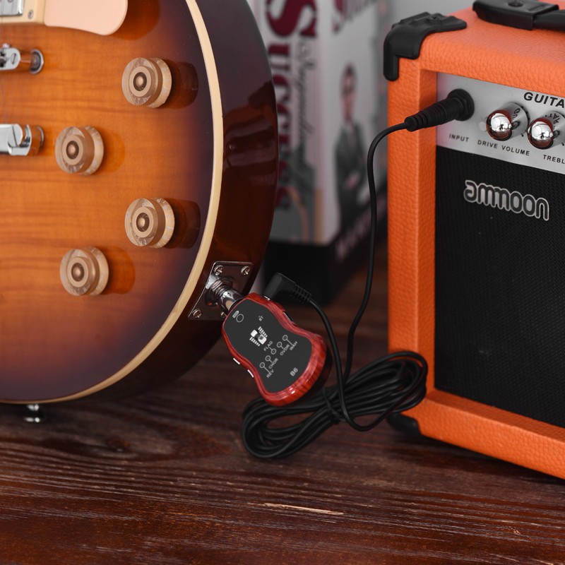 Portable Guitar Effectors Effect Synthesizer with 5 Effects(Reverb/Chorus/Flanger/Overdrive/Wow Wah) Built-in