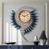 Crystal Metal Wall Clock Silent Non Ticking - 26"×21" Quality