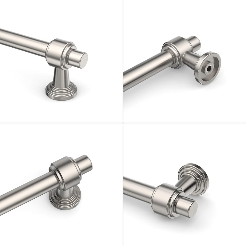 9BUILD 10 Pack 3.75 Inch Brushed Satin Nickel Kitchen Cabinet