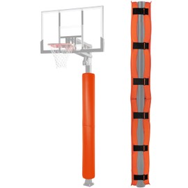 72" Tall Basketball Pole Pad, All-Weather Round Basketball Pole Padding Outdoor, 2" Thick Heavy Duty Wrap-Around Protective Pads for Adjustable & Fixed Height Basketball Hoop Poles