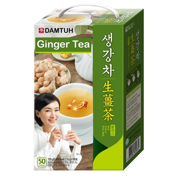 Damtuh Korean Traditional Ginger Tea Plus, Ginger Powder, 15g x 50 Sticks