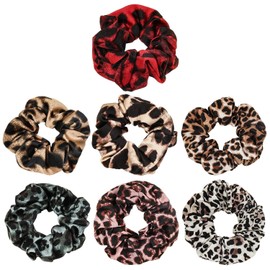 7 Pieces Of Leopard Print Hair Ring, Leopard Print Headband, Elastic Hair Ring, Women'S Leopard Print Hair Rope, Women'S Hair Accessories, And Girls' Elastic Leopard Print Hair Ring.