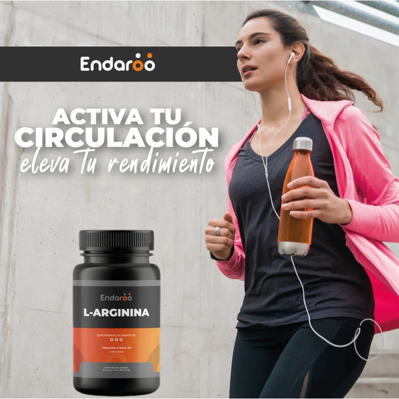 L Arginina - 60 Cápsulas De 500 Mg De L