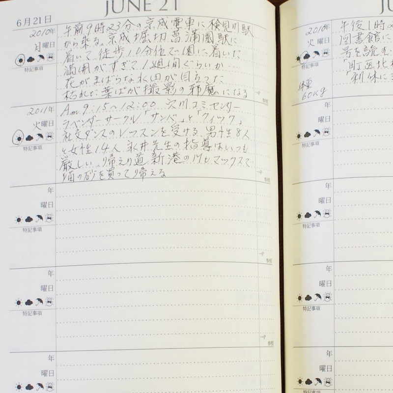 dyiaka-zu Leather Cover 5 Year Diary Name Into None [連用