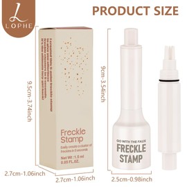 LOPHE Freckle Stamp, Freckle Stamp for Natural Freckle Makeup, Waterproof Liquid Freckle Stamp, for Effortless Sunkissed Makeup, 1# LIGHT