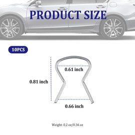 10PCS Car Window Crank Retainer Clips,Metal Car Window Handle Fasteners for Securing Door Handle Cranks,Universal Car Accessories Automotive Clips for Door Window Handle (10PCS)