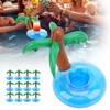 12pcs Coconut Trees Inflatable Pool Drink Holder Beach Party Cup