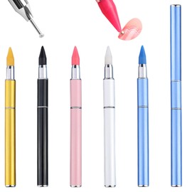 WOKOTO 5 PCS Rhinestone Picker Tools, Dual-Ended Wax Pencil And Dotting Pen For Rhinestones Gems Crystals Studs Picker Wax Pencil Pen Manicure Nail Art Diy Decoration Tool Rhinestone Pen Tool