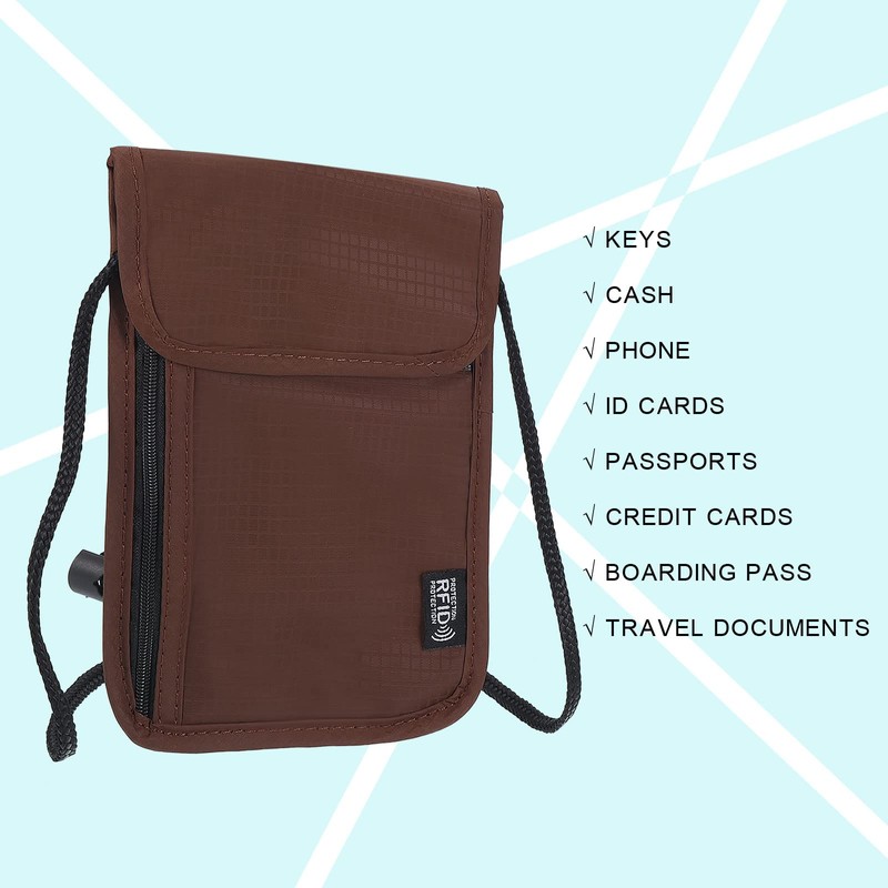PATIKIL Neck Wallet, Passport Holder Neck Pouch RFID Blocking Waterproof