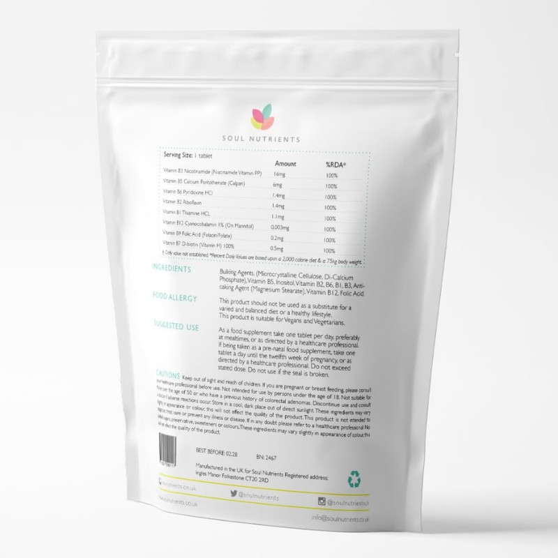 Vitamin B Complex - Tablets (4 Month Supply 120 Tablets)