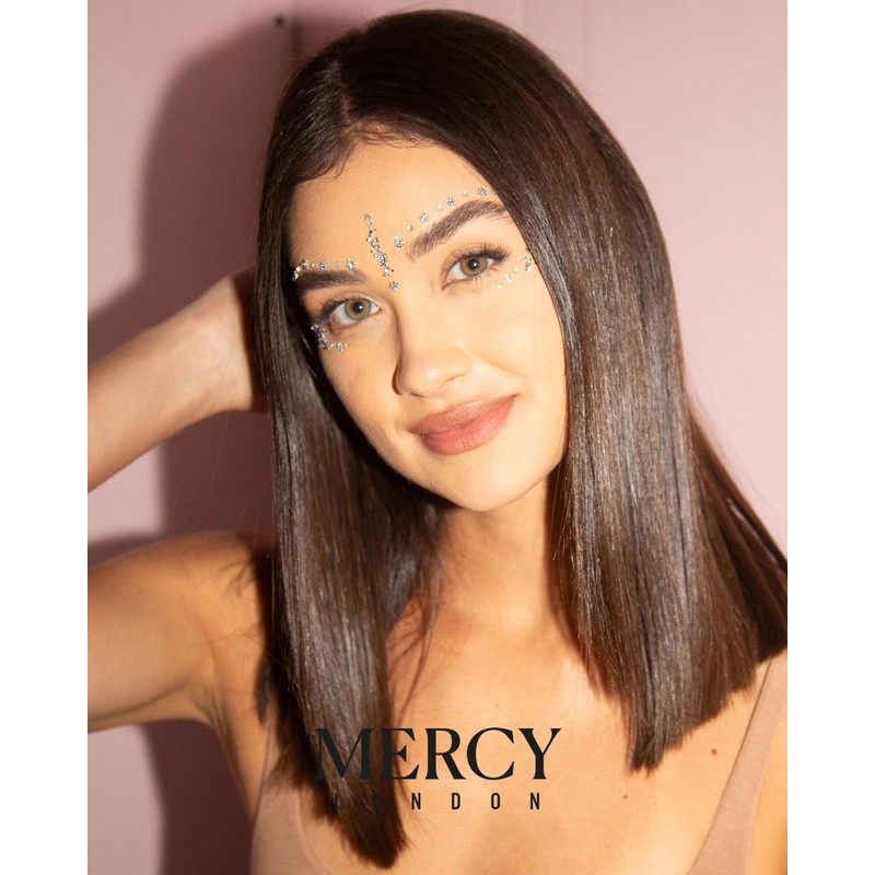 Gwen Silver Bindis ✮ MERCY LONDON Crystal Indian Bindi Face