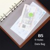 12 Pcs B5 Binder Pockets Document Wallet, Translucent 9-Hole Plastic