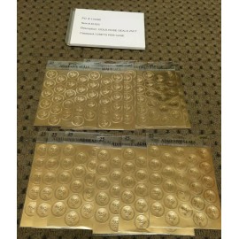 Gartner Studios Gold Rose Embossed Adhesive Invitation Seals 300 Total (25 Per Sheet 12 Sheets)