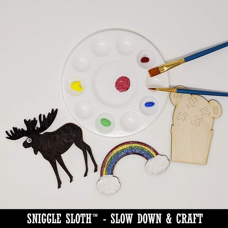 Rooster Chicken Standing Solid Unfinished Wood Shape Piece Cutout for