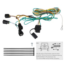 A ABSOPRO 1 Satz Anhänger Kabelbaum Verdrahtung Kit 55363 4 Stifte Schwarz