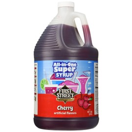 First Street All-In-One Super Syrup, Cherry, 1 Gallon (3.78 liters)