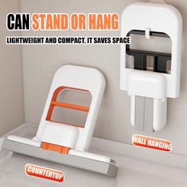 ZFFAFUR Mini Foldable Desktop Mop, Mini Self-Squeeze Mops for Small Spaces, Portable Self-Squeeze Sponge Cleaning Tool, Portable Wet & Dry Cleaning Sponge Mop for Bathroom, Kitchen, Glass, Car