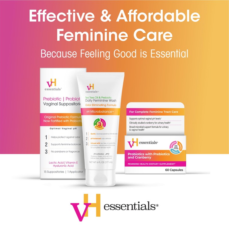 vH essentials, Ph Balanced Daily Feminine Wash, Tea Tree Oil