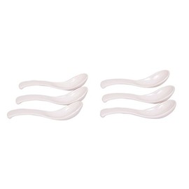 Homecart DINNERWARE Classique Melamine Soup Spoons Set of 6 Pcs (White) Table Spoon