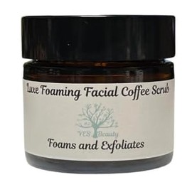 Luxe Foaming Coffee Facial Scrub Gently Exfoliates - 2 oz.
