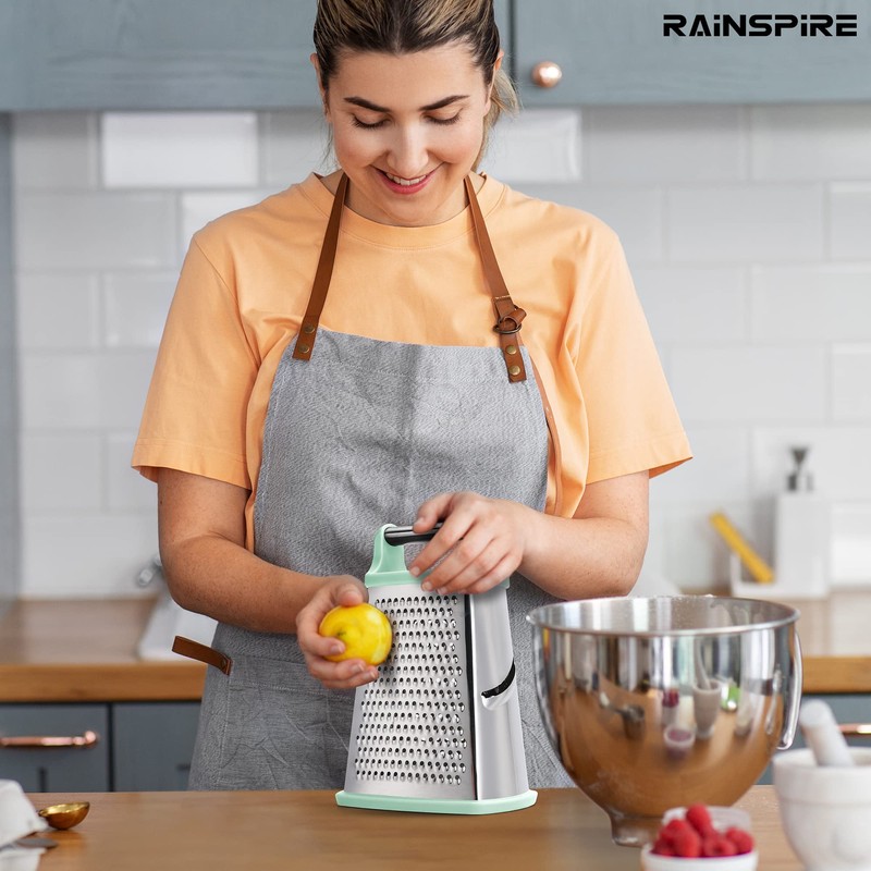 Rainspire Professional Box Grater, Cheese Grater Box for Kitchen Stainless