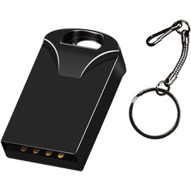 Mini unidades flash USB de 64 GB, unidades de memoria con transformador OTG y tipo C (negro)