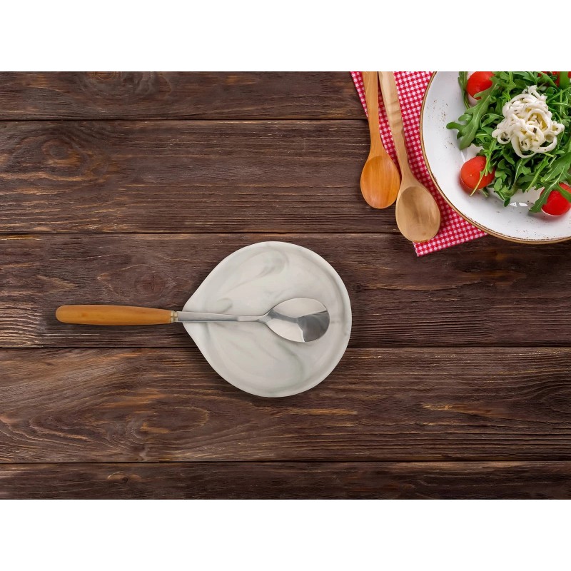 Roeveca Spoon Rest,Ceramic Spoon Rest for Kitchen Counter Dishwasher Safe