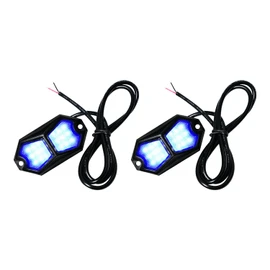 12V Led Blue Lights 210 Degree Wide Angle Waterproof Aluminum, 2 Pods