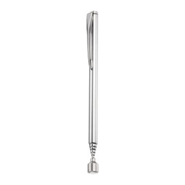HARFINGTON Telescoping Magnetic Pickup Tool 1.5LB Stainless Steel 4.7" to 19.7" Extendable Magnet Retrieval Stick with Pocket Clip for Car Industry Garage Office, Silver