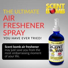 Scent Bomb Air Freshener Spray, Long-Lasting Odor Eliminator for Home & Car, Effective Deodorizer Spray for Kitchen, Bathroom, Fresh Room Spray & Smell Neutralizer, Pina Colada