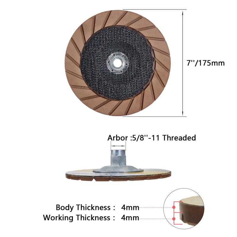 HONGUIS 7 inch Diamond Cup Grinding Wheel,5/8"-11 Arbor Ceramic Bond