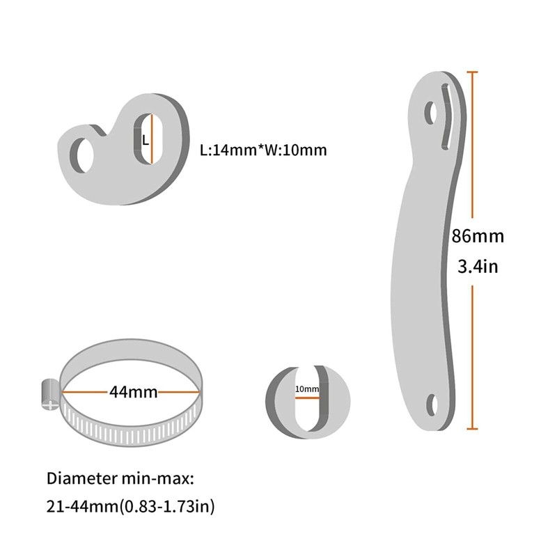 TDR 2pcs Torque Arm Kit for EBike Conversion, Universal Front